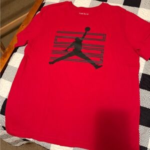 Jordan Red Tee with Black Jumpman Graphic